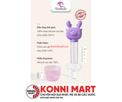 Dụng cụ uống thuốc silicon kichilachi hình hươu cho bé