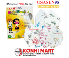 Khẩu trang trẻ em N95 USASEN cho bé từ 2 đến 10 tuổi hộp 10 cái