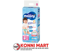 Tã quần Moony bé gái size XL 38 miếng (12 - 22kg)