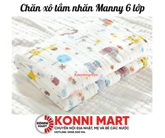 Chăn xô tắm nhăn Manny 6 lớp