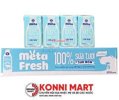 Sữa Tươi Meta Fresh ít đường 110ml (lốc)