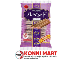Bánh xốp phủ socola Bourbon Lumonde vị kem Rollita