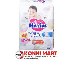 Bỉm Merries nội địa dán size M (56+4 miếng)