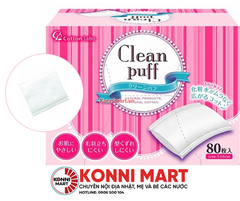 Bông tẩy trang Clean Puff hộp 80 tờ