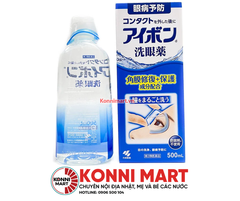 Nước rửa mắt Kobayashi Eyebon d Mild dành cho người sử dụng kính áp tròng hộp 500mL
