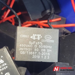 Tụ quạt CBB61 2uf 2.5uf 3uf 450V  Tụ quạt điện 2uf 450V 3uf 450V 4uf 450V chất lượng