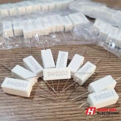 Combo 10 con Trở sứ ngang công suất 5W 22R. 5W 0.33R
