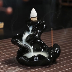 Thác khói trầm hương hình vân sen dùng nụ trầm hương xông nhà-Diệu Âm Lotus