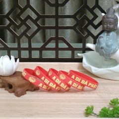 [HCM]Vòng tay cao su Combo 10vòng in danh hiệu A Di Đà Phật người lớn 180 cm