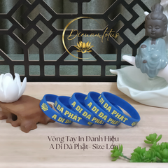 Combo 100 vòng đeo tay đủ màu In danh hiệu Phật A Di Đà