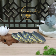 Combo 100 vòng đeo tay đủ màu In danh hiệu Phật A Di Đà