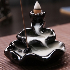 Thác khói trầm hương hình vân sen dùng nụ trầm hương xông nhà-Diệu Âm Lotus