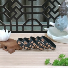 [HCM]Vòng tay cao su Combo 10vòng in danh hiệu A Di Đà Phật người lớn 180 cm
