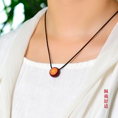 Lăng Nghiêm Thần chú mặt dây chu sa màu vàng