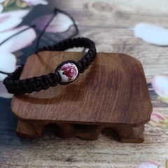 Vòng tay HandMade chỉ đỏ may mắn đính đá hoa nhiều màu
