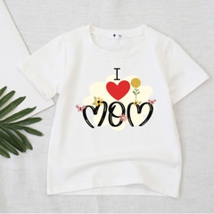 Áo thun cotton dày dặn cho bé trai bé gái họa tiết chữ