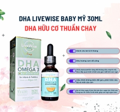 DHA OMEGA-3 LIVEWISE BABY VỊ CAM 30ML (0-2Y) 855658008638