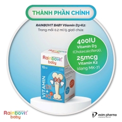 * Vitamin D3K2 Rainbovit Baby 10ml 2375905884112076