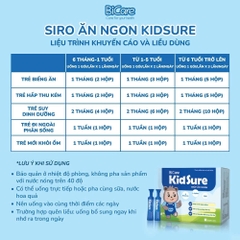 Hỗ trợ ăn ngon, tăng cường tiêu hóa Bicare Kid Sure - Việt Nam - Hộp 20 ống x 10ml - Từ 6m 1468938538886013