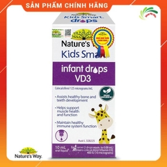 D3 thuần chay ORGANIC cho bé Nature's Way Kids Smart Infant Drops VD3 Organic – Hộp 13ml 9314807071271