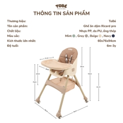 Ghế ăn dặm Ricard pro TOBE3128