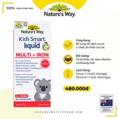 Vitamin Tổng Hợp + Sắt Nature's Way Kids Smart 1Y+ 9314807064754