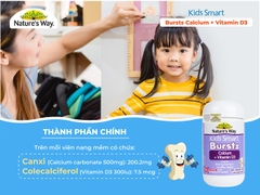 Viên nang mềm  Calcium + Vitamin D3 Burstlets Nature's Way Kids Smart 9314807017750