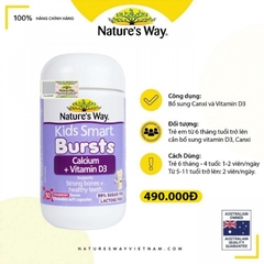 Viên nang mềm  Calcium + Vitamin D3 Burstlets Nature's Way Kids Smart 9314807017750