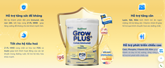 Sữa bột Nutifood GrowPlus+ Colos Immunel 2+ (Trên 2tuổi) 800g 7350107133600
