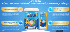 Sữa Bột Nuvi Grow Trên 2 Tuổi Lon 900g - Phát Triển Chiều Cao  8935049017363