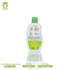 NƯỚC TẮM GỘI THẢO DƯỢC MIPBI CHO BÉ 200ML