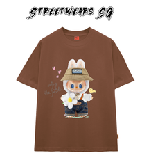 Áo thun LaBuBu Cầm Hoa form rộng cao cấp - Streetwears SG - LBB-02