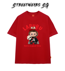 Áo thun LaBuBu Nơ Đỏ form rộng cao cấp - Streetwears SG - LBB-08