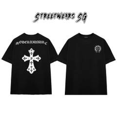 Áo Thun Chrome Moderaiiaurc Cross Cotton Cao Cấp Form Rộng Unisex - Streetwears SG - CH68