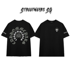 Áo Thun Chrome Arch Circle Cross Graphics Cotton Cao Cấp Form Rộng Unisex - Streetwears SG - CH57