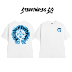 Áo Thun Chrome Blue Lucky Horse Emblem Graphics Cotton Cao Cấp Form Rộng Unisex - Streetwears SG - CH59