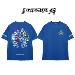 Áo Thun Chrome Heart Pop Art Cross Gothic Cotton Cao Cấp Form Rộng Unisex - Streetwears SG - CH47