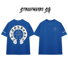 Áo Thun Chrome Heart Triple Cross Horseshoe Charm Cotton Cao Cấp Form Rộng Unisex - Streetwears SG - CH40