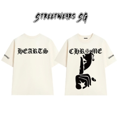 Áo Thun Chrome Finger Silence Cotton Cao Cấp Form Rộng Unisex - Streetwears SG - CH99