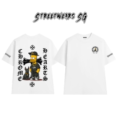 Áo Thun Chrome Heart Simpson Cartoon Gang Star Cotton Cao Cấp Form Rộng Unisex - Streetwears SG - CH36