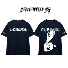 Áo Thun Chrome Finger Silence Cotton Cao Cấp Form Rộng Unisex - Streetwears SG - CH99