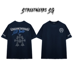 Áo Thun Chrome Barth Cross Triple Diamond Cotton Cao Cấp Form Rộng Unisex - Streetwears SG - CH73