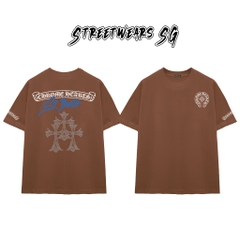Áo Thun Chrome Barth Cross Triple Diamond Cotton Cao Cấp Form Rộng Unisex - Streetwears SG - CH73