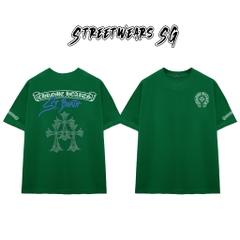 Áo Thun Chrome Barth Cross Triple Diamond Cotton Cao Cấp Form Rộng Unisex - Streetwears SG - CH73