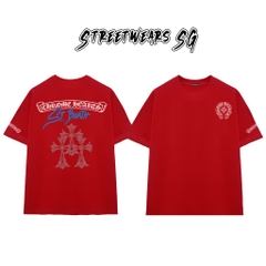 Áo Thun Chrome Barth Cross Triple Diamond Cotton Cao Cấp Form Rộng Unisex - Streetwears SG - CH73