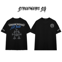 Áo Thun Chrome Barth Cross Triple Diamond Cotton Cao Cấp Form Rộng Unisex - Streetwears SG - CH73