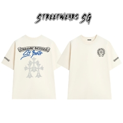 Áo Thun Chrome Barth Cross Triple Diamond Cotton Cao Cấp Form Rộng Unisex - Streetwears SG - CH73