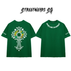 Áo Thun Chrome Heart Rastafari Graphics Cotton Cao Cấp Form Rộng Unisex - Streetwears SG - CH50