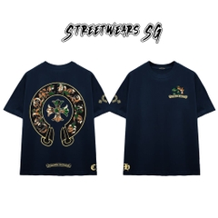 Áo Thun Chrome Heart Colorful Camo Emblem Cotton Cao Cấp Form Rộng Unisex - Streetwears SG - CH21