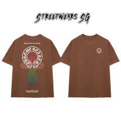 Áo Thun Chrome Heart Rainbow Flame Gothic Cross Cotton Cao Cấp Form Rộng Unisex - Streetwears SG - CH33